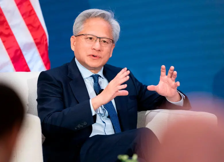 Jensen Huang, CEO de Nvidia, se acerca a una fortuna de US$200.000 millones impulsado por el avance de las acciones de la compañía. FOTO GETTY. 