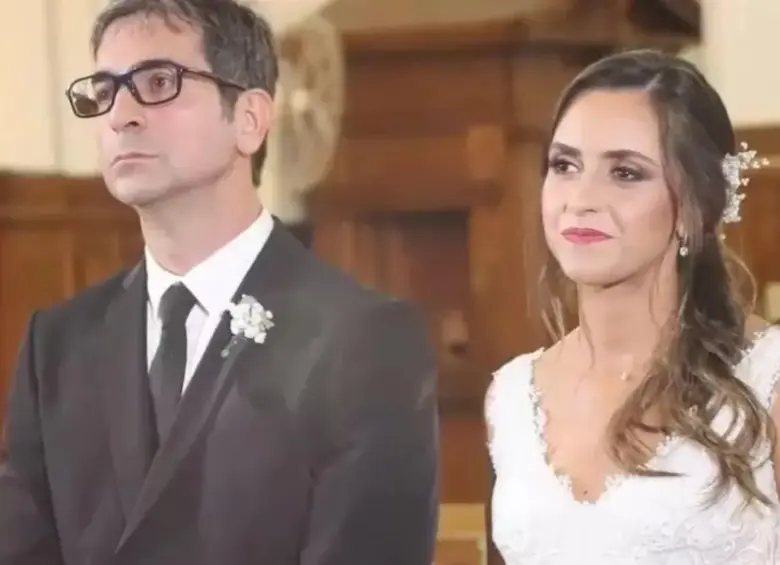 Imagen del matrimonio entre el fiscal Marcelo Pecci y Claudia Aguilera. FOTO: REDES SOCIALES