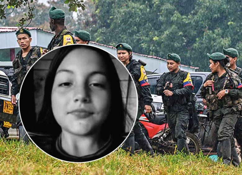 Mónica Lizeth Beltrán fue secuestrada por el grupo ilegal en el mes de abril. Su padre pidió durante meses que se le respetara la vida. Fotos: AFP y @OlguinMayorgaP
