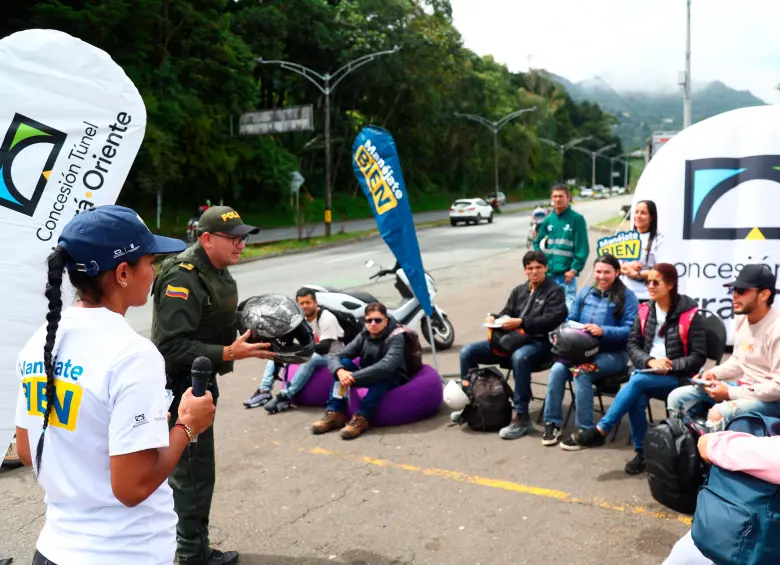 La Concesión, junto a la Policía de Tránsito y Transporte y la Gobernación de Antioquia, hace un llamado especial a los motociclistas, uno de los actores viales más vulnerables en este corredor. FOTO: CORTESÍA