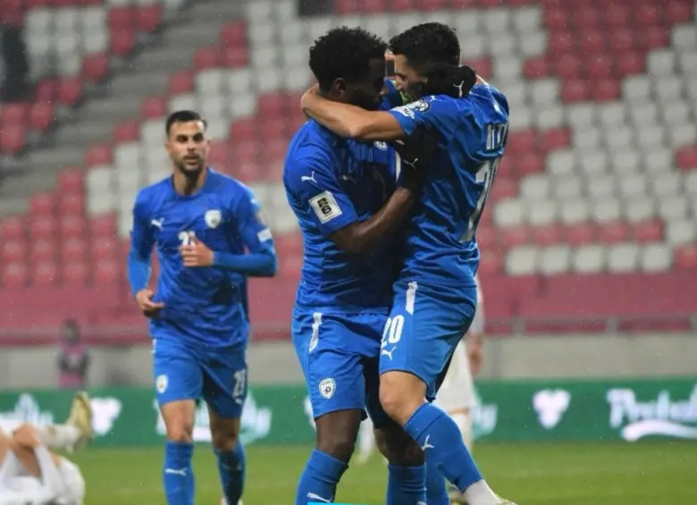 La Selección de Israel en un partido de Eliminatorias al Mundial 2026. FOTO: Tomada de redes sociales @ISRAELFA