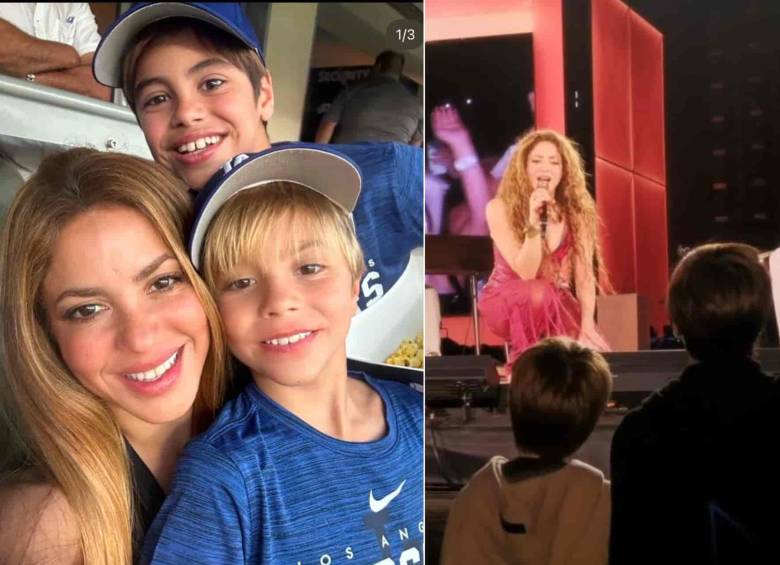 Shakira viaja en esta gira con sus hijos, Milan y Sasha, de 12 y 9 años. El pasado fin de semana les cantó en Buenos Aires. FOTOS: Tomadas de redes sociales