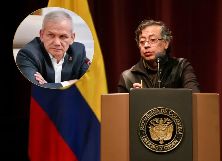 Carlos Ramón González, exdirector del DAPRE y el presidente Gustavo Petro. Foto: Colprensa