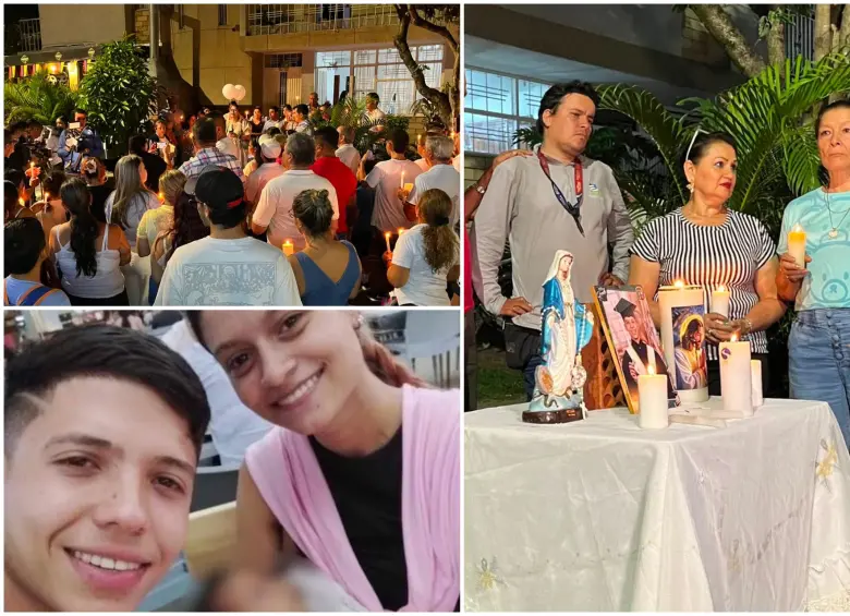 Vecinos, amigos y familiares se reunieron en Bucaramanga. FOTO: Captura de video de redes sociales y cortesía Metropolitano Noticias 