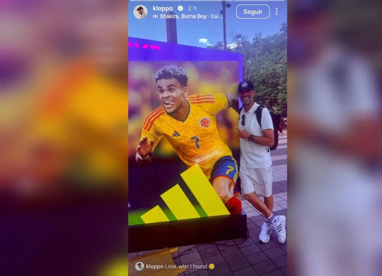 La publicación que el técnico alemán le dedicó al colombiano. Foto: Instagram @kloppo