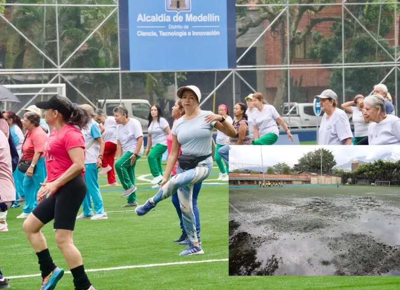 Cancha de Cristo Rey, remodelada y arreglada. FOTOS: ALCALDÍA DE MEDELLÍN