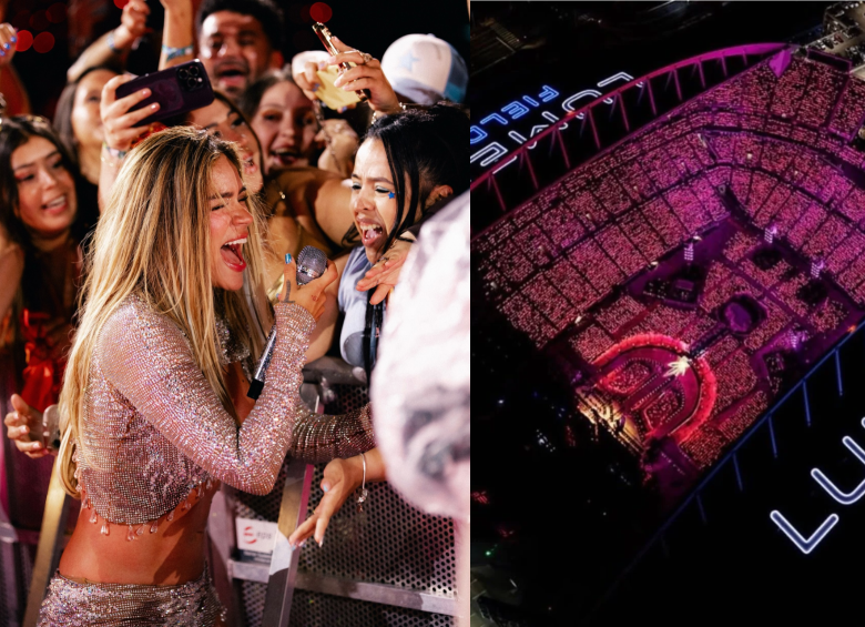 La colombiana cerró el 15 de octubre en el AT&T Stadium de Arlington la etapa norteamericana de Viajando por el mundo Tropitour. FOTO: Instagram @Karolg