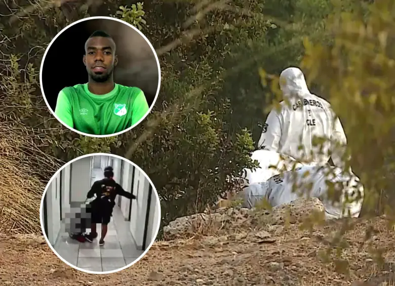 El seguimiento minucioso de cámaras de videovigilancia y el hallazgo de una biblia abierta junto a restos humanos fueron las piezas clave para que las autoridades chilenas capturaran al exfutbolista caleño Abel Stiven Carabalí. FOTO: Captura de video @AILNews y de redes sociales @ECOH_FiscaliaRM