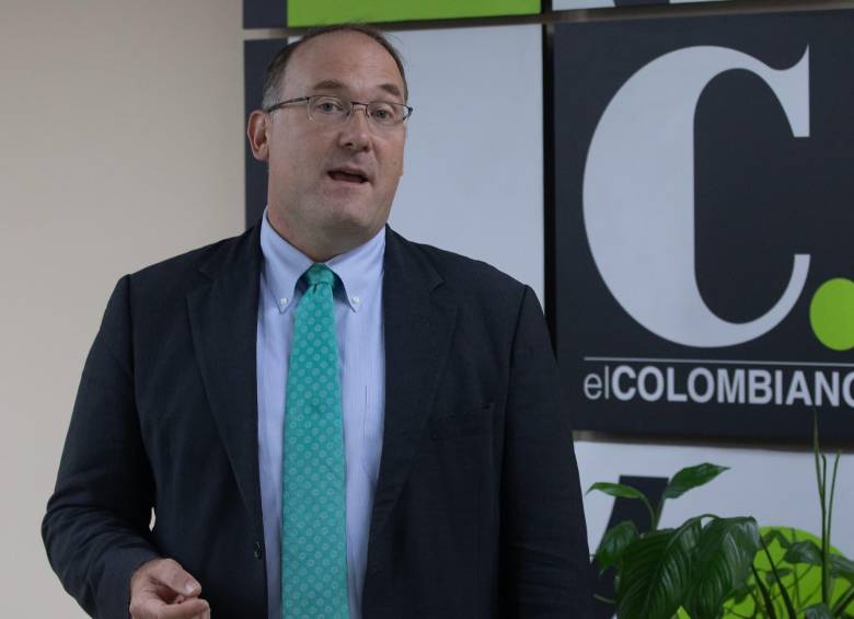 Doctor Richard Bishop, profesor de la Universidad Virginia Tech, en la sala de redacción de EL COLOMBIANO. Foto: Horus Thor.