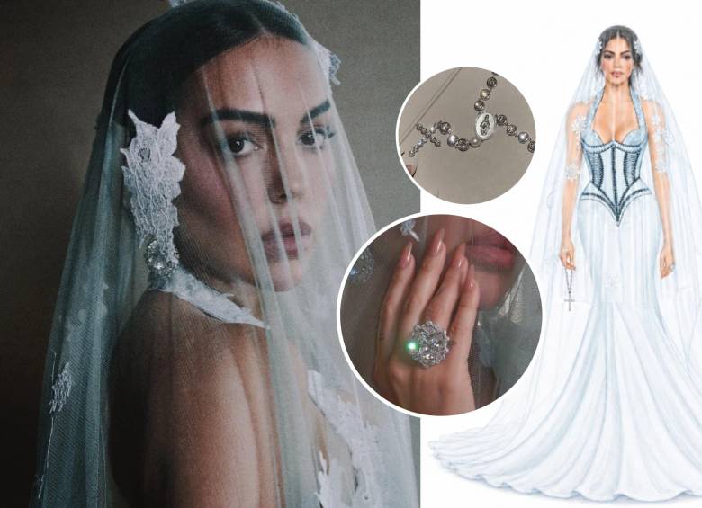 Georgina Rodríguez en la Met Gala 2026 con un diseño de Ludovic de Saint Sernin inspirado en su devoción a la Virgen de Fátima. Foto: redes sociales @georginagio