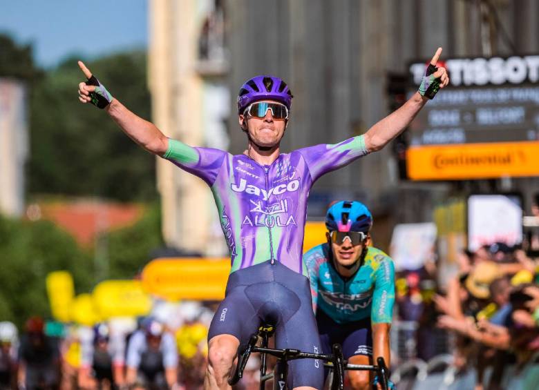 Tejada fue superado por Mauro Schmid en los metros finales. FOTO: X-TOR DE FRANCIA