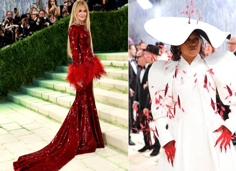 Nicole Kidman vestida de Chanel y Naomi Osaka de Robert Wu. FOTOS Getty