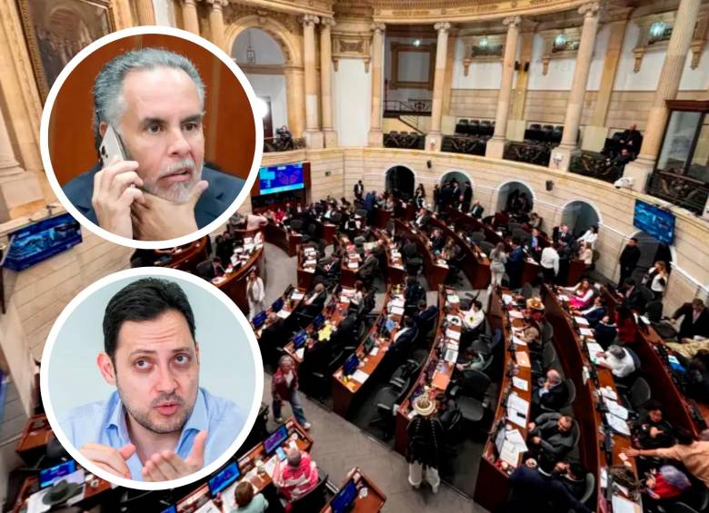 Armando Benedetti defendió la inasistencia de los ministros al debate por la emergencia económica, mientras que el senador Carlos Fernando Motoa calificó la decisión como una “cobardía” y acusó al Gobierno de escudarse en formalismos. FOTOS: EL COLOMBIANO y Colprensa