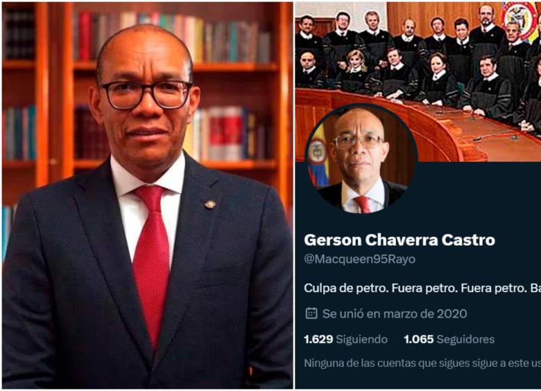 La cuenta falsa utiliza una foto del presidente y los magistrados de la Corte. FOTO: Cortesía Corte Suprema de Justicia y pantallazo de cuenta suplantadora