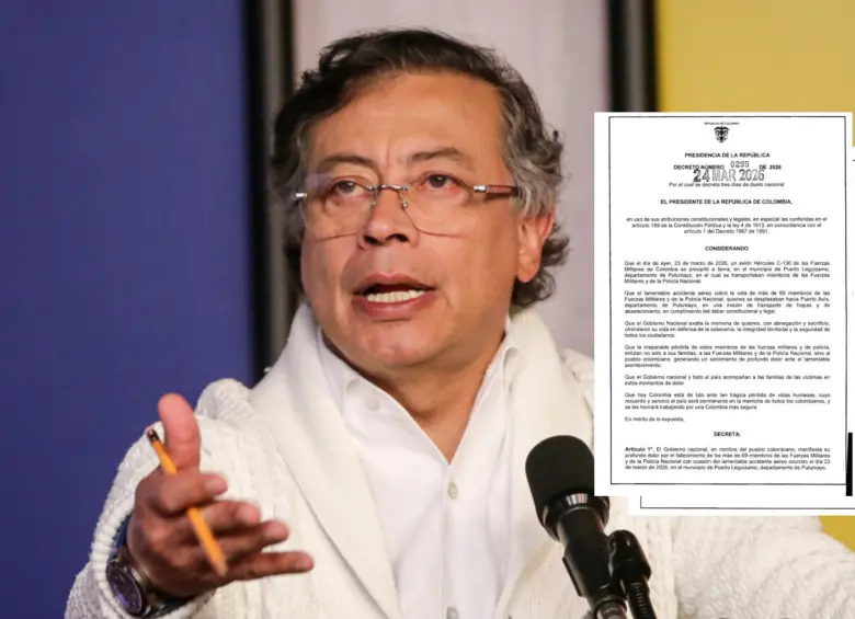 El mandatario determinó que “las banderas se izarán a media asta en toda entidad pública, guarnición militar y de policía y en cada embajada de Colombia en el mundo” Foto: Colprensa/ Redes Sociales. 