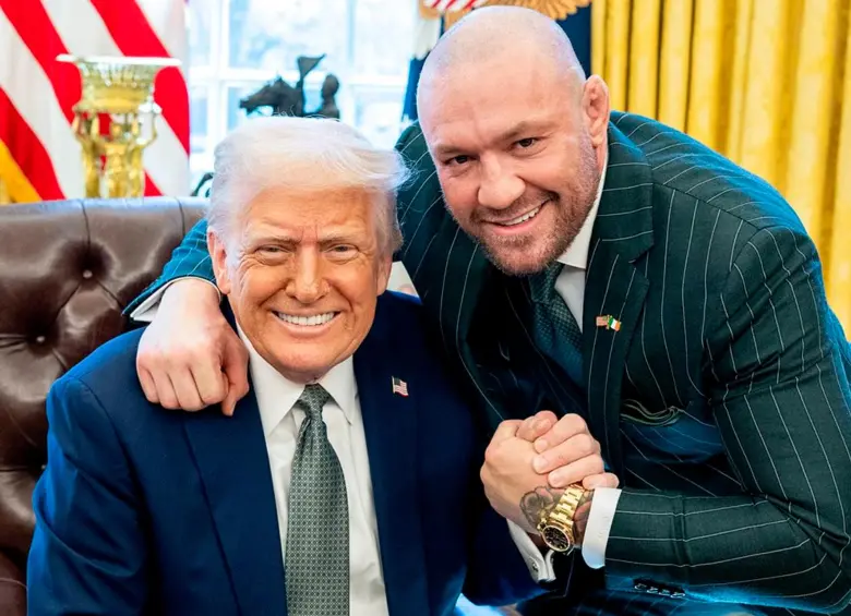 Donald Trump y Conor McGregor en el Despacho Oval de la Casa Blanca. FOTO: Tomada de Instagram @whitehouse