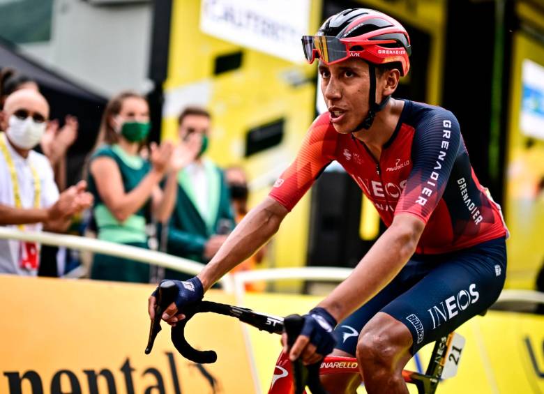 Egan Bernal, ciclista colombiano en la actual edición del Tour. FOTO AFP