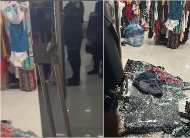 Así quedó la entrada de la sede de ‘El Vestier de Dios’, del Banco de Alimentos de Cali. FOTO: REDES SOCIALES
