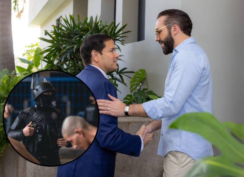 Marco Rubio y Nayib Bukele han llegado a un acuerdo “sin precedentes” sobre el traslado de presos estadounidenses. FOTOS: Tomada de redes sociales y Colprensa