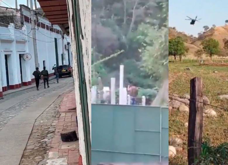 El Carmen ha sufrido en los últimos tres días ataques a las estaciones de Policía de una de sus veredas y el casco urbano, además de una total libertad de guerrilleros del ELN para patrullar la zona. FOTOS: Captura de videos
