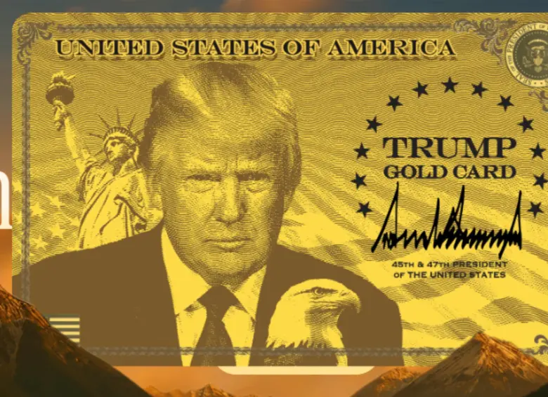 Así es la nueva gold car trump o tarjeta dorada de Trump de Estados Unidos. FOTO: Página trumpcard.gov