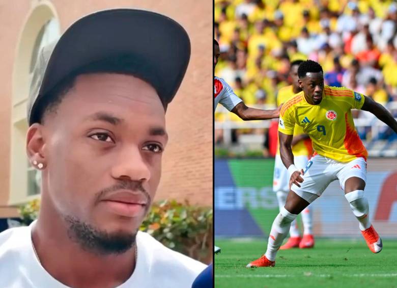 El delantero antioqueño Jhon Jáder Durán, de 21 años, suma dos goles en eliminatorias con la Selección Colombia de mayores. No estará ante Argentina. FOTO: CAPTURA DE PANTALLA Y GETTY