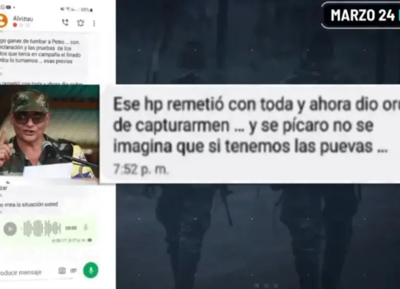 Chats revelados por Noticias Caracol.