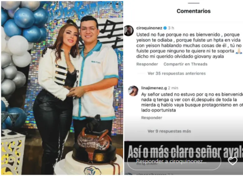 La respuesta de Lina Jiménez, hermana de Yeison, a Giovanny Ayala. FOTO: Tomada de redes sociales Ciro Quiñonez