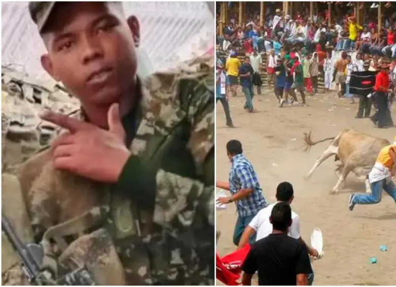 El joven habría mentido en el batallón para poder obtener el permiso para irse a las fiestas de corraleja en Sabanalarga. FOTO: Colprensa y Cortesía San Onofre Hoy