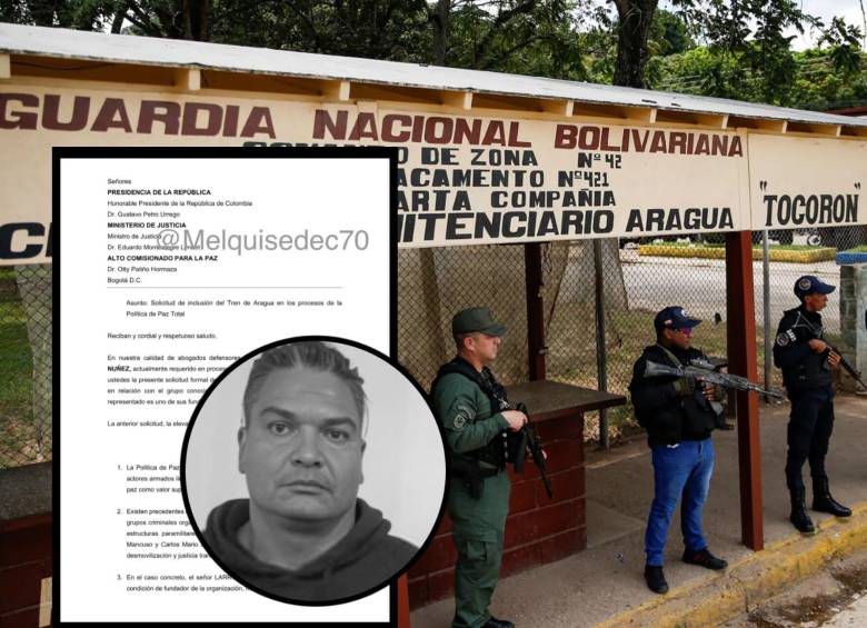 Uno de los fundadores del Tren de Aragua, alias Larry Changa, pidió a través de una carta ser nombrado gestor de paz. Fotos: AFP, InSight Crime y @Melquisedec70