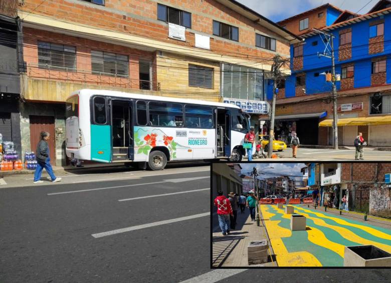 Adelante el nuevo corredor peatonal. Atrás, uno de los nuevos paraderos. FOTO: Cortesía