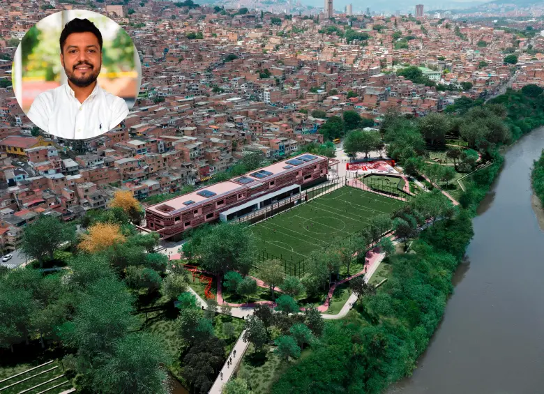 El gerente de la EDU señala que tienen 30 proyectos en los cuales hay una inversión de 2,5 billones de pesos. En la imagen, el render de Parques del Río Norte. FOTO: CORTESÍA EDU