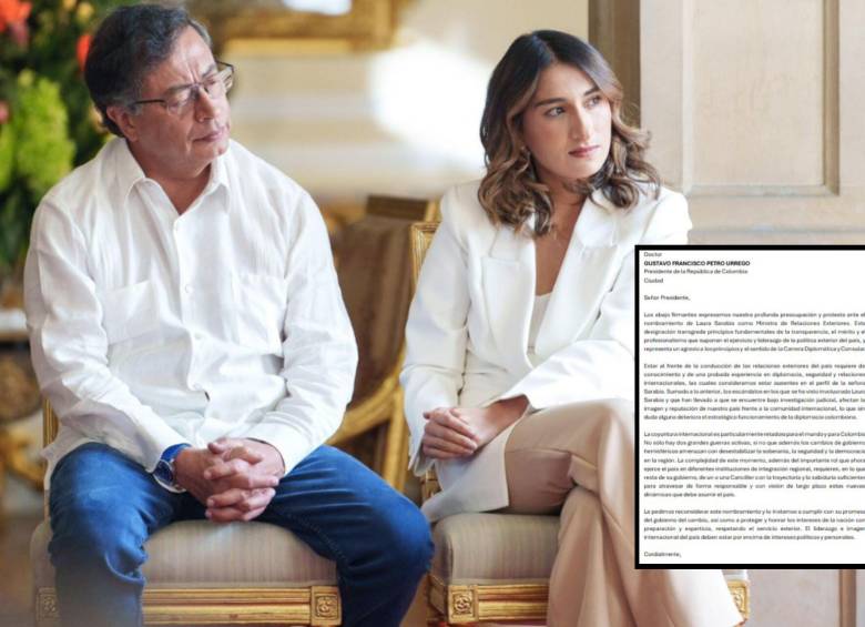 Académicos enviaron carta al presidente Petro cuestionando el nombramiento de Sarabia como canciller. Fotos: @CancilleriaCol y captura documento. 