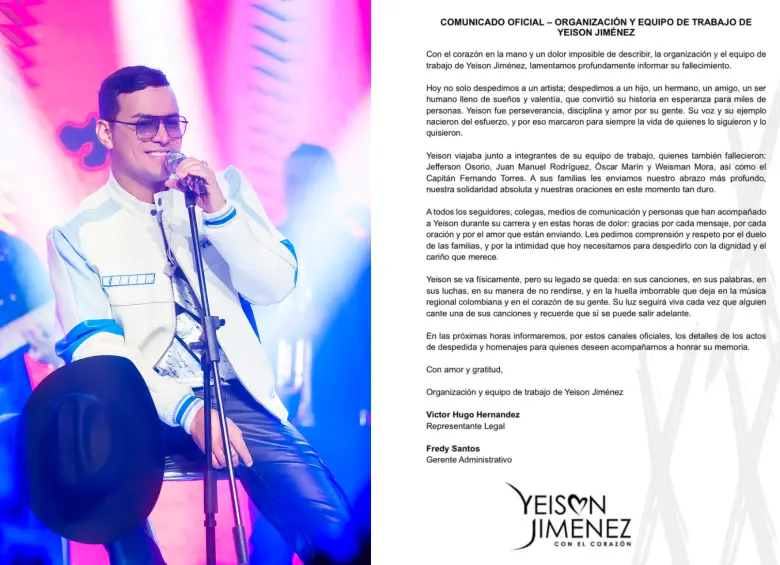 Yeison Jiménez en su gira por Europa. Foto: cortesía