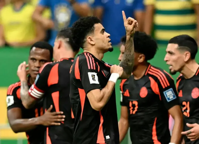 El atacante colombiano marcó el gol en la derrota 2-1 ante Brasil por las Eliminatorias al Mundial de 2026. FOTO: AFP