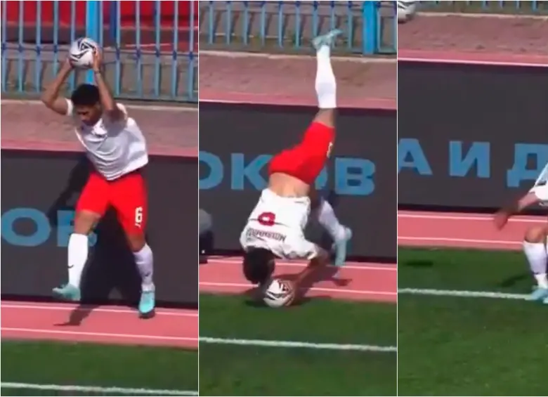Nader Mohammadi haciendo la pirueta que le da la vuelta al mundo. FOTO: Captura de vídeo