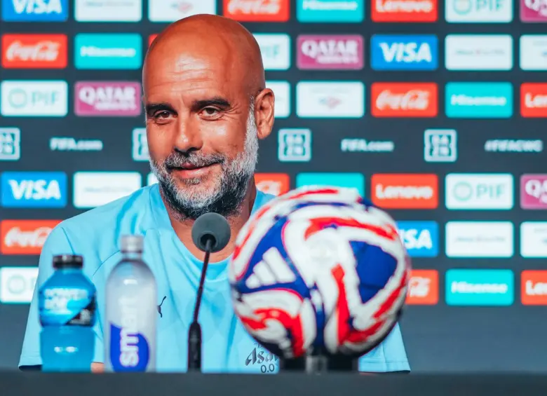 Guardiola en rueda de prensa del Mundial de Clubes 2025. FOTO: Redes sociales @ManCity