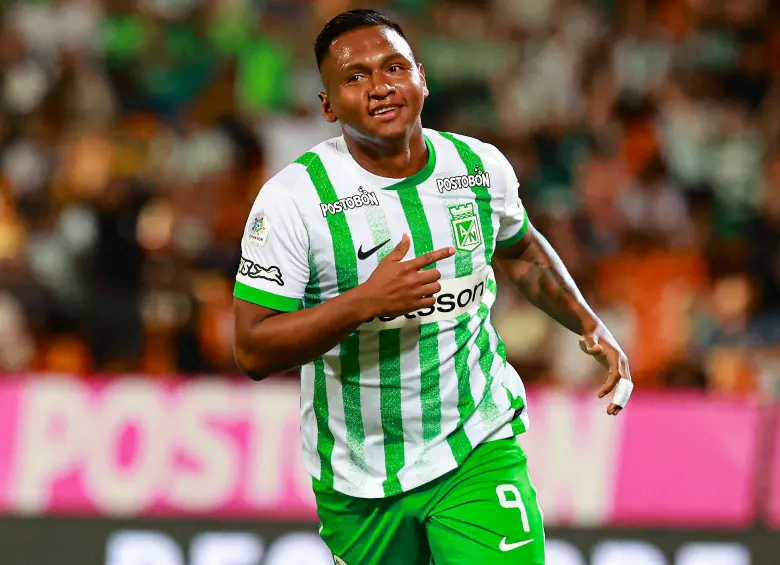 El delantero cordobés Alfredo Morelos es uno de los goleadores de Atlético Nacional en lo que va del segundo semestre del 2025. FOTO: Manuel Saldarriaga