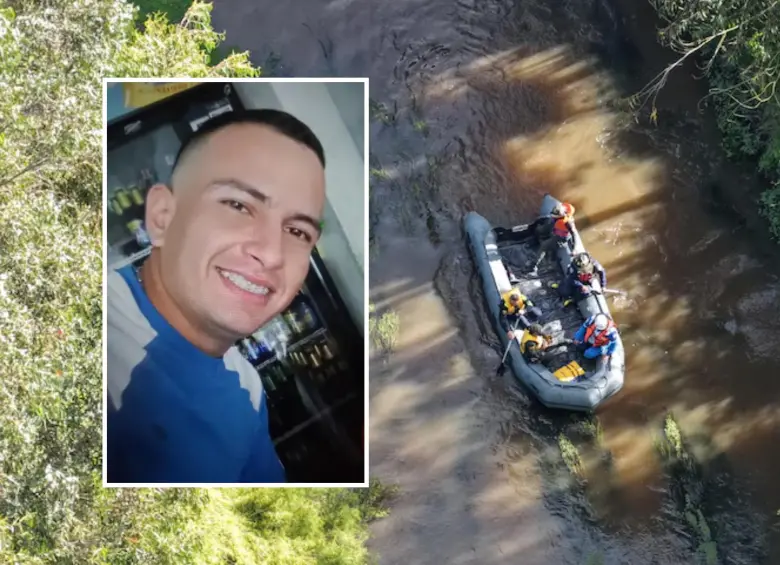 Javier Mauricio García, había sido visto por última vez el pasado 10 de junio luego de salir de trabajar. FOTO: Redes sociales y bomberos Cundinamarca