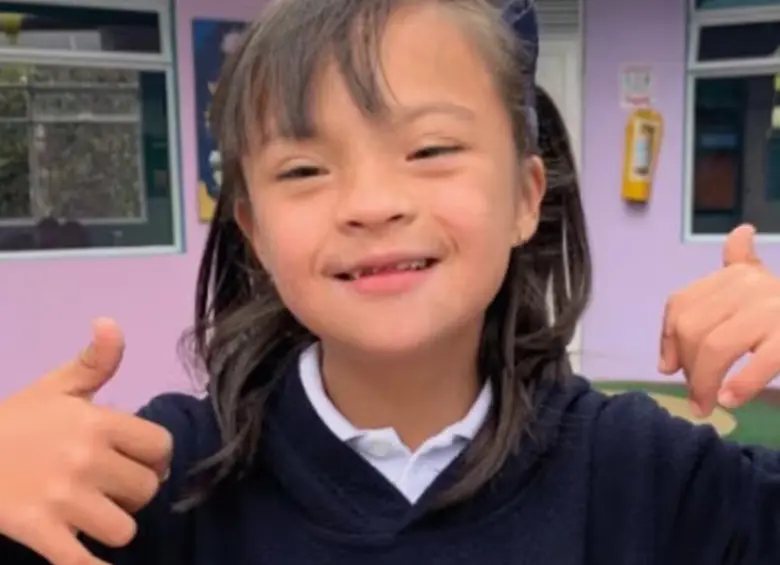 Ella es la niña Valeria Afanador de 10 años. FOTO: Icbf