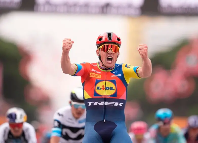 Mads Pedersen, de 29 años, suma tres victorias esta temporada. FOTO X-GIRO DE ITALIA