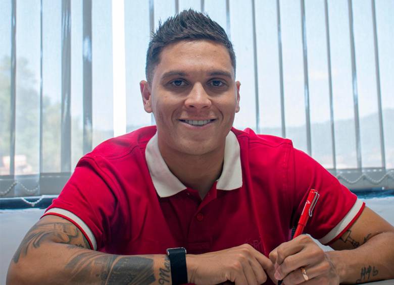 El futbolista antioqueño Juan Fernando Quintero, de 33 años, regresa al Medellín después de nueve años. Foto: Cortesía DIM