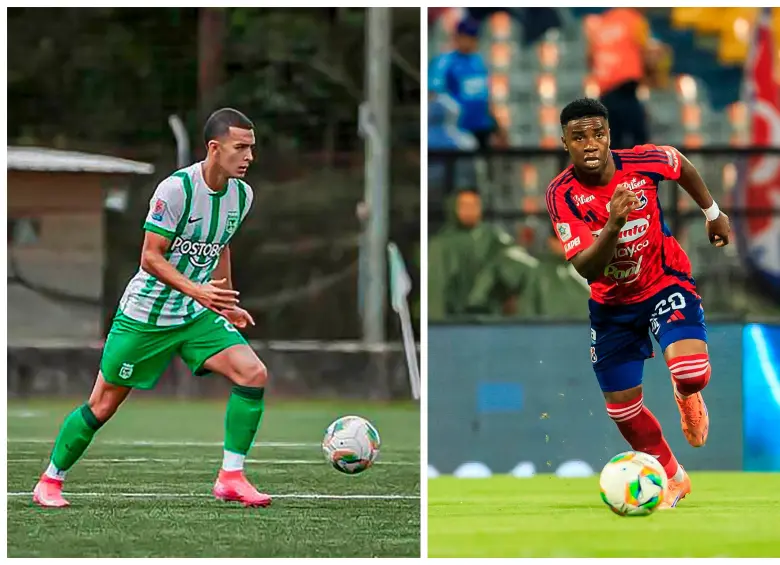Felipe Marín, de Atlético Nacional, y John Edwuin Montaño, del DIM, son dos sorpresas del segundo semestre. FOTO Cortesía y Manuel Saldarriaga