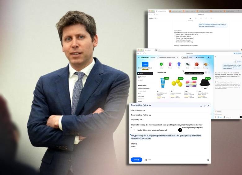 ChatGPT Atlas, el nuevo navegador de OpenAI, combina la búsqueda web con un agente inteligente que puede leer páginas, automatizar acciones y acompañar al usuario en cada clic. FOTO cortesía OpenAI-Getty