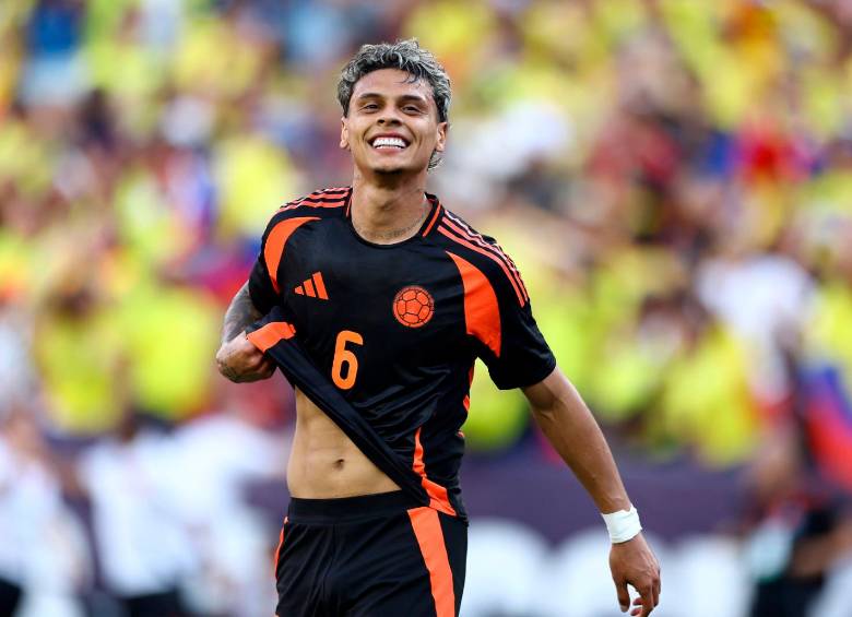 Richard Ríos, jugador de la Selección Colombia durante su participación en la Copa América. FOTO: Getty