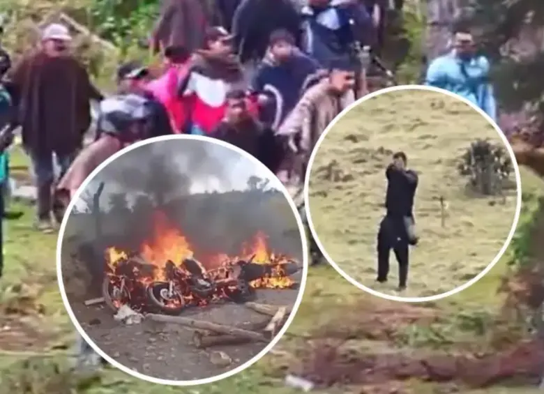 Un saldo de seis personas fallecidas y aproximadamente 114 heridas dejaron los graves enfrentamientos interétnicos en el municipio de Silvia, según el balance oficial entregado por el alcalde Juan Carlos López. FOTO: Captura de video de redes sociales 