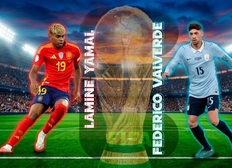 Lamine Yamal con España y Federico Valverde con Uruguay entran en acción este lunes. FOTOS GETTY