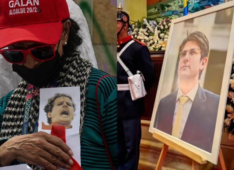 Luis Carlos Galán y Miguel Uribe, líderes políticos asesinados en eventos públicos. Foto: Colprensa