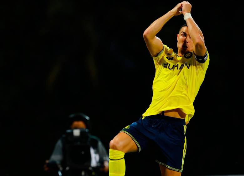 Cristiano Ronaldo celebrando su gol 982. FOTO: X Alnassr