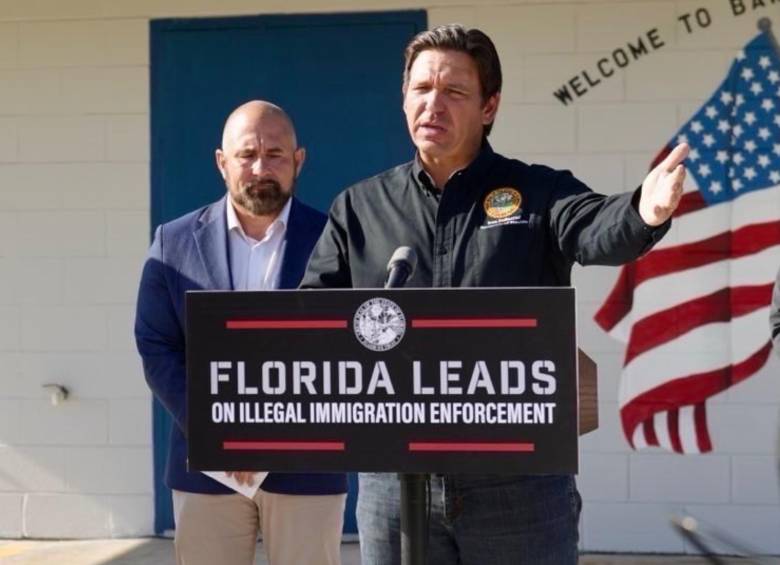 DeSantis anunció que la nueva instalación estará ubicada en la Institución Correccional de Baker, una prisión estatal a unas 43 millas al oeste de Jacksonville. FOTO: Tomada de redes sociales @GovRonDeSantis